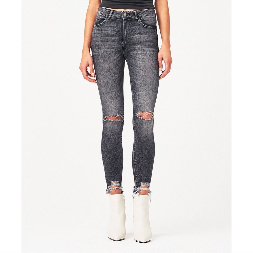 DL1961 Farrow Instaslim Ankle Jeans in Light Smoke